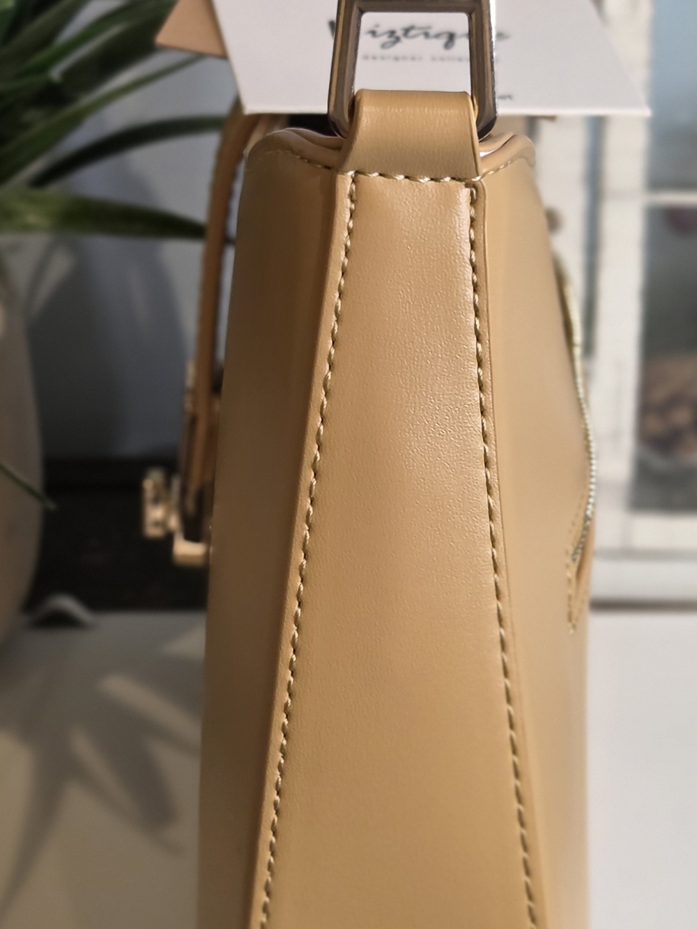 Miztique Tan Shoulder Bag with Front Strap - Picture 6 of 14